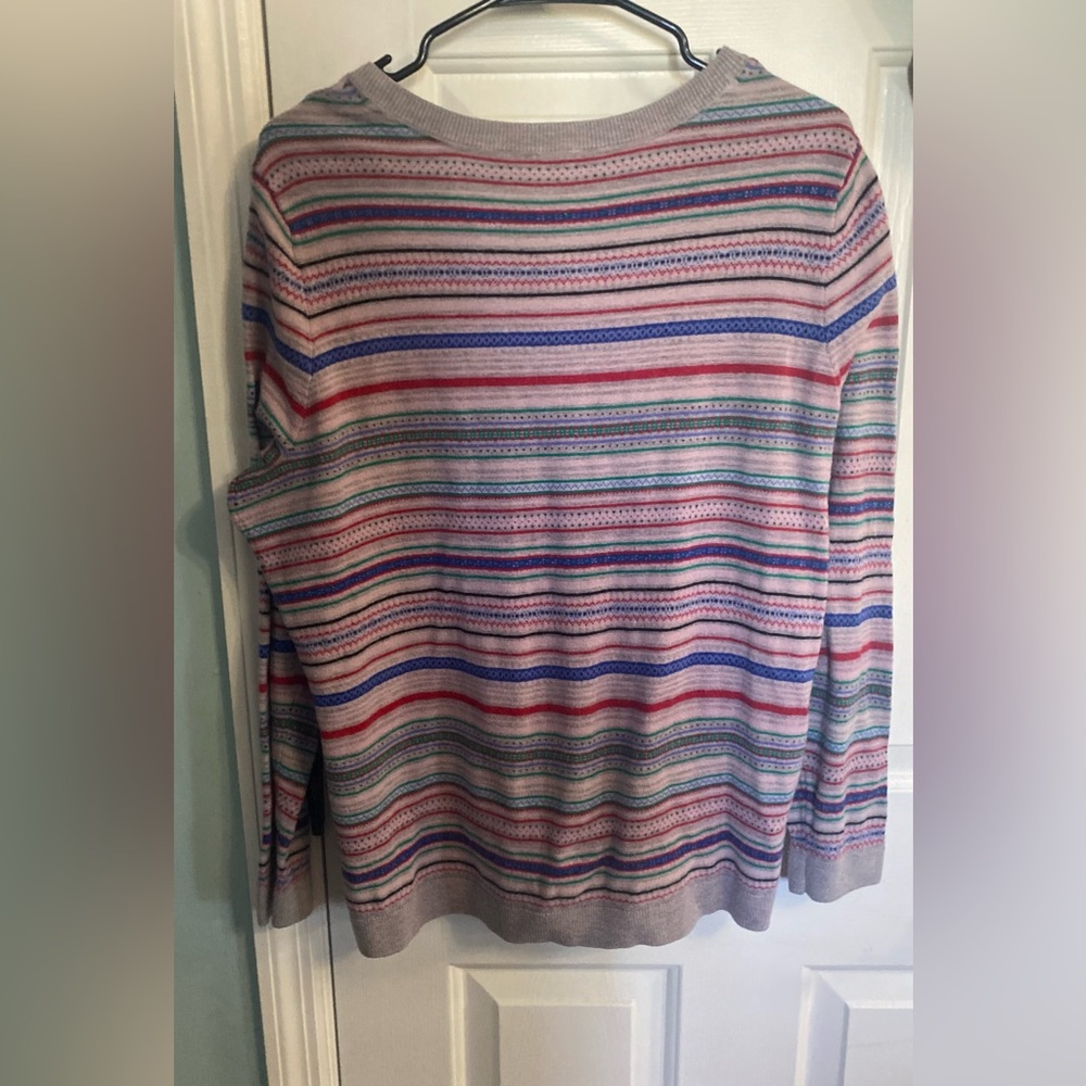 Talbots Multicolor Striped Cardigan - Picture 2 of 3
